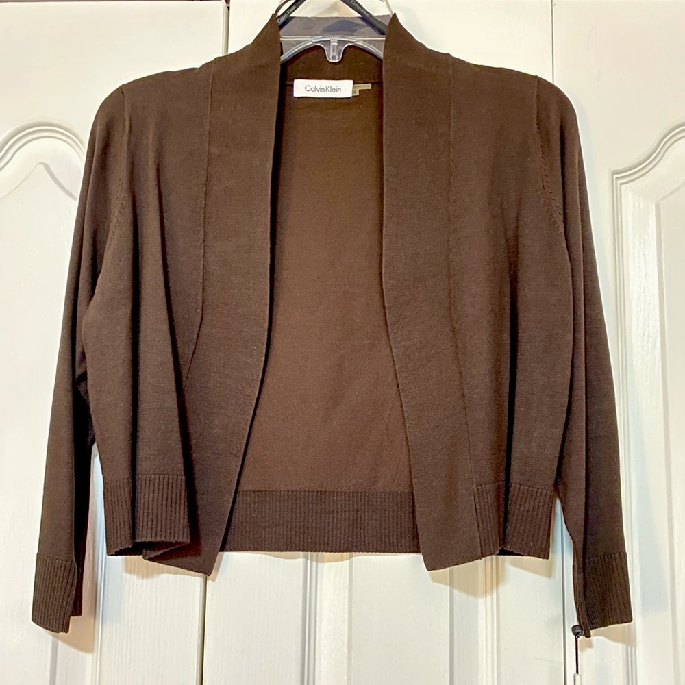 Dark brown sweater cardigan